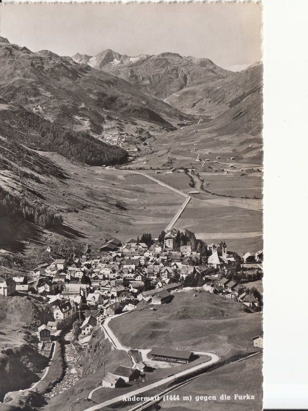 Cartoline postali: Andermatt 1955 – Usato da Bürglen TG venduto da StampGraf