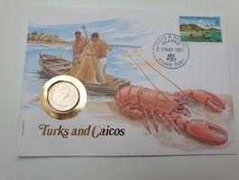 🇹🇨 Turks Caicos Quarter Crown 1981 UNC