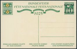 1925 - Pro Patria - Bundesfeierkarte - Entwertet
