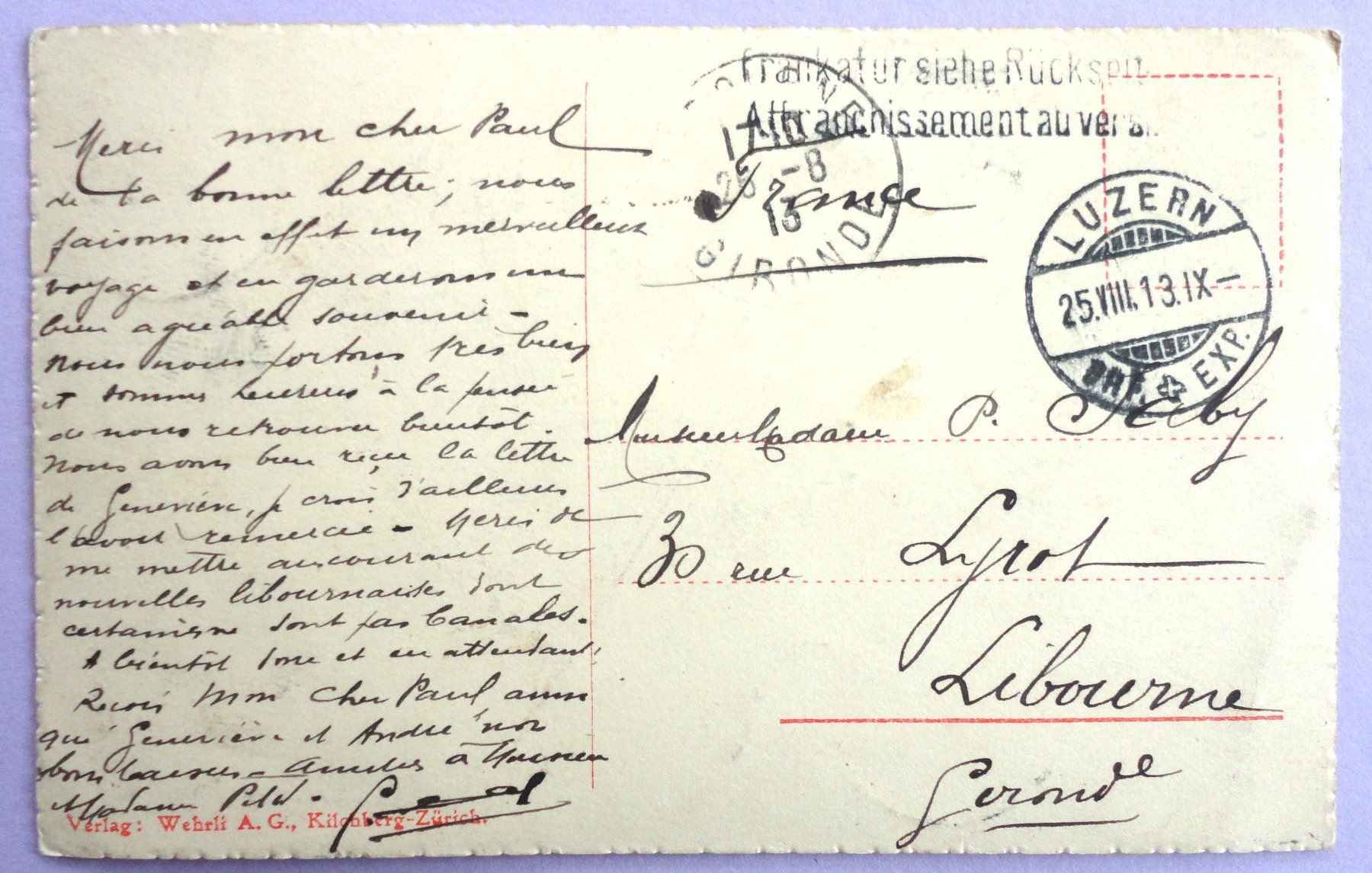 Cartoline postali: Luzern und Rigi – Usato da Fétigny venduto da Billy2miny 1