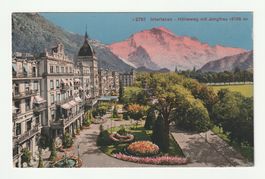 Ansichtskarte Interlaken Höheweg mit Jungfrau gelaufen