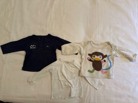 3 Langarmshirts Set Mayoral People Grösse 74-86 Baumwolle
