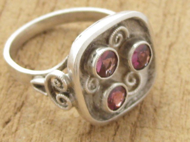 Anelli: Vintage Ring quadratisch Silber 835 + STAUSS Amethyst – Usato da Ermatingen venduto da Decovin 4