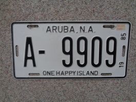 Autonummer Aruba N.A. A-9909