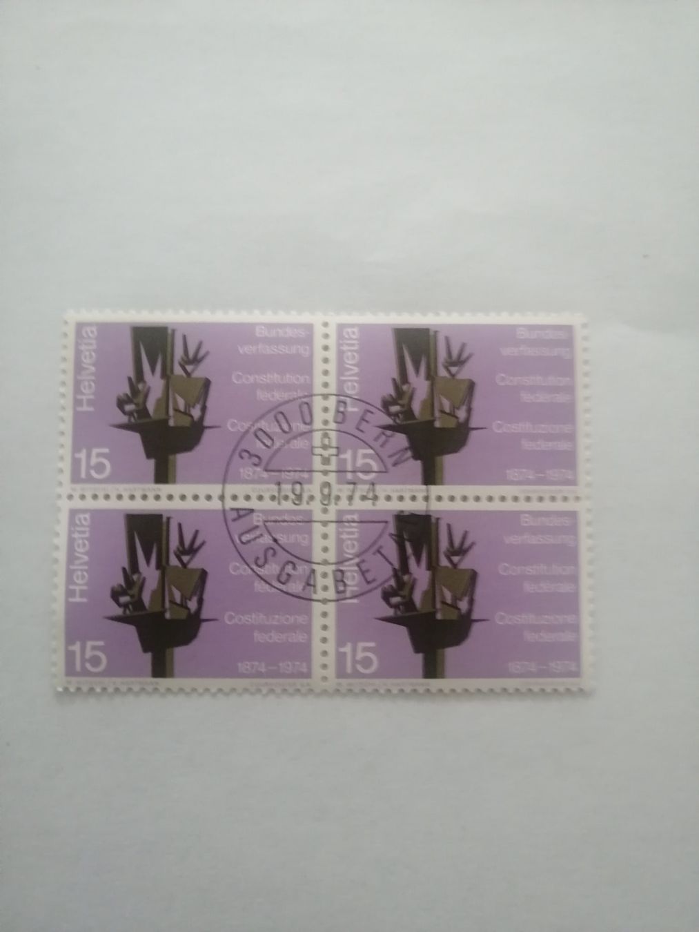 Alle Briefmarken: Briefmarken 4er Blocks Werbemarken II 1974 – Neu (gemäss Beschreibung) aus Hinterkappelen von 1399 2