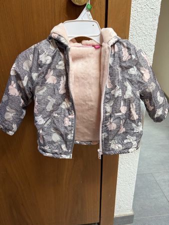 Mädchen Jacke mit Hasenmuster gefüttert Grösse 86