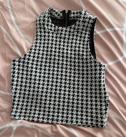 Schwarz/weisses Crop Top🖤🤍