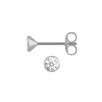 Kelchstecker rund 3.5mm Silber 925 mit Zirkonias