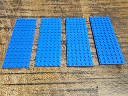 lego 3027 lot de 4 pièces Blue Plate 6 x 16