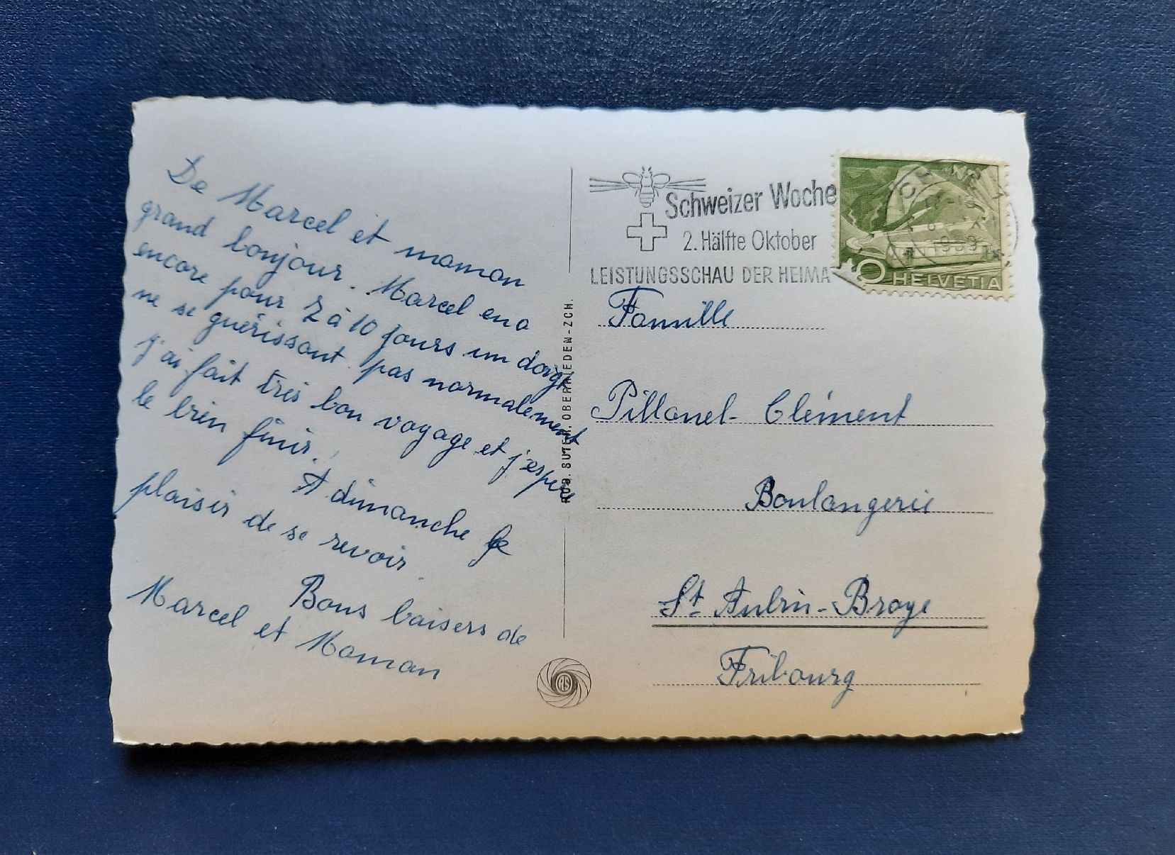 Ansichtskarten: Ansichtskarte Chur mit Calanda, gest. 1959 – Gebraucht aus Marly von neu-adlerauge65 1