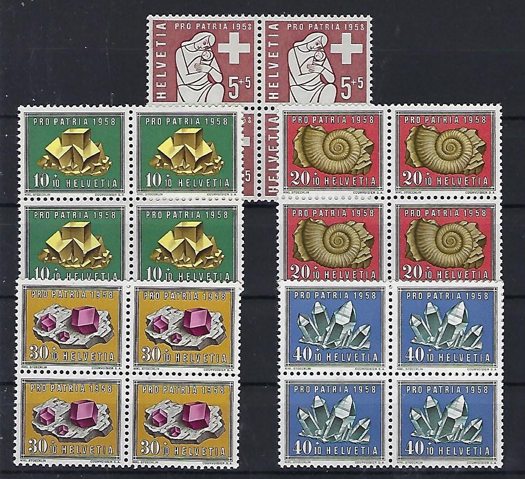 Tutti i francobolli: 1958  Patria Viererblocks postfrisch **   15426 – Usato da Lunden venduto da Animus999