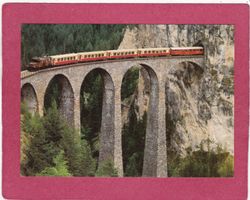 Salonzug der Rhätischen Bahn Landwasser Viadukt Filisur