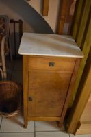 Tisch Holz Marmorplatte Schublade Fach guter Zustand