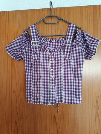 Bluse von Fischer Tracht mit Karomuster zu verkaufen