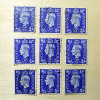 Lot timbres UK - George VI (2 1/2 D)