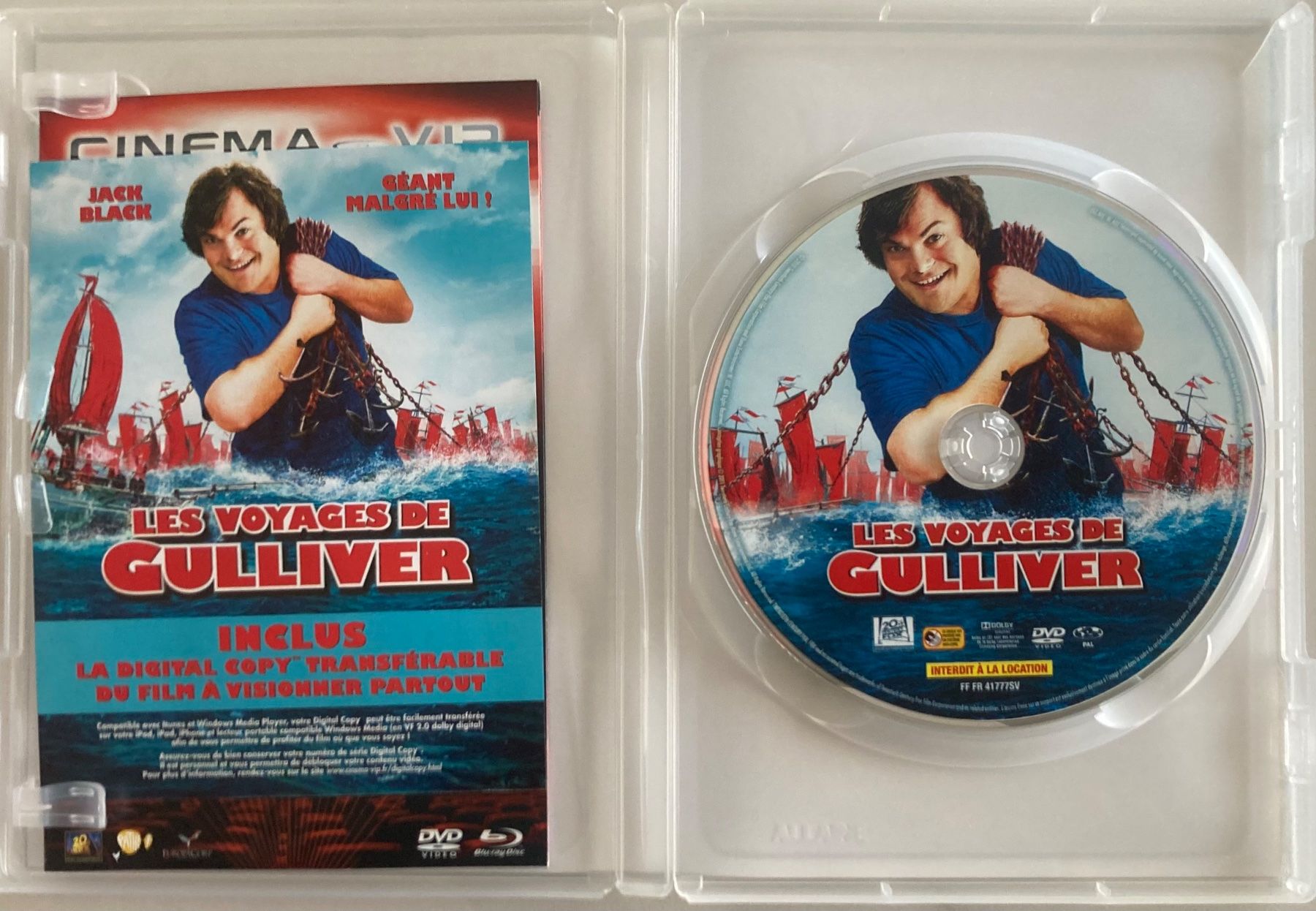 Tutti i DVDs: JACK BLACK - LES VOYAGES DE GULLIVER (GÉANT MALGRÉ LUI !) – Usato da Poliez-Pittet venduto da Newtown-Records 4