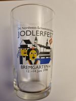 Vintage Weissweinglas klein Jodlerfest Bremgarten AG 1998