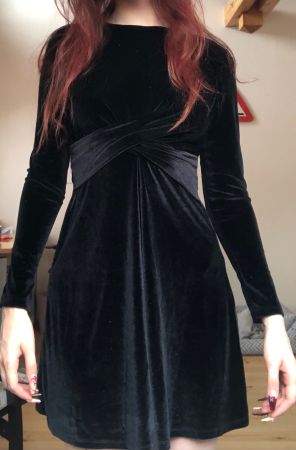 Robe noire velours