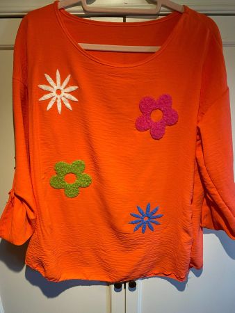 BLUSENKLEID NEON MIT BLUMEN DAMEN