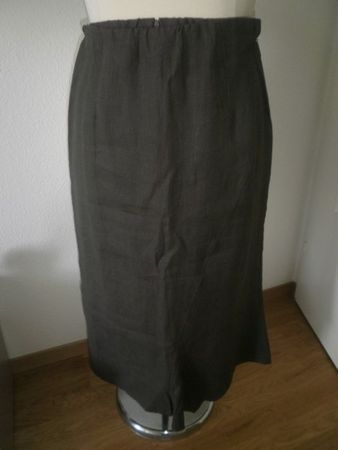 Logue jupe lin vert olive T. 44