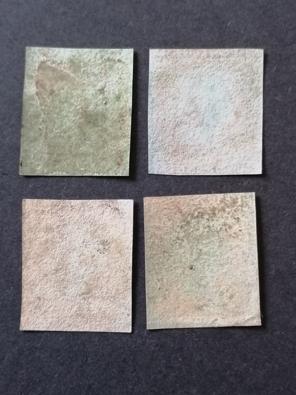 Alle Briefmarken: 4mal One Penny red 1841  – Gebraucht aus Happerswil von tschergi 1
