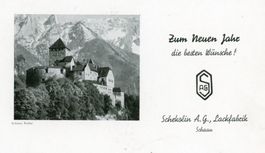 Vaduz   FL   -   Neujahrskarte der Lackfabrik Schekalin AG