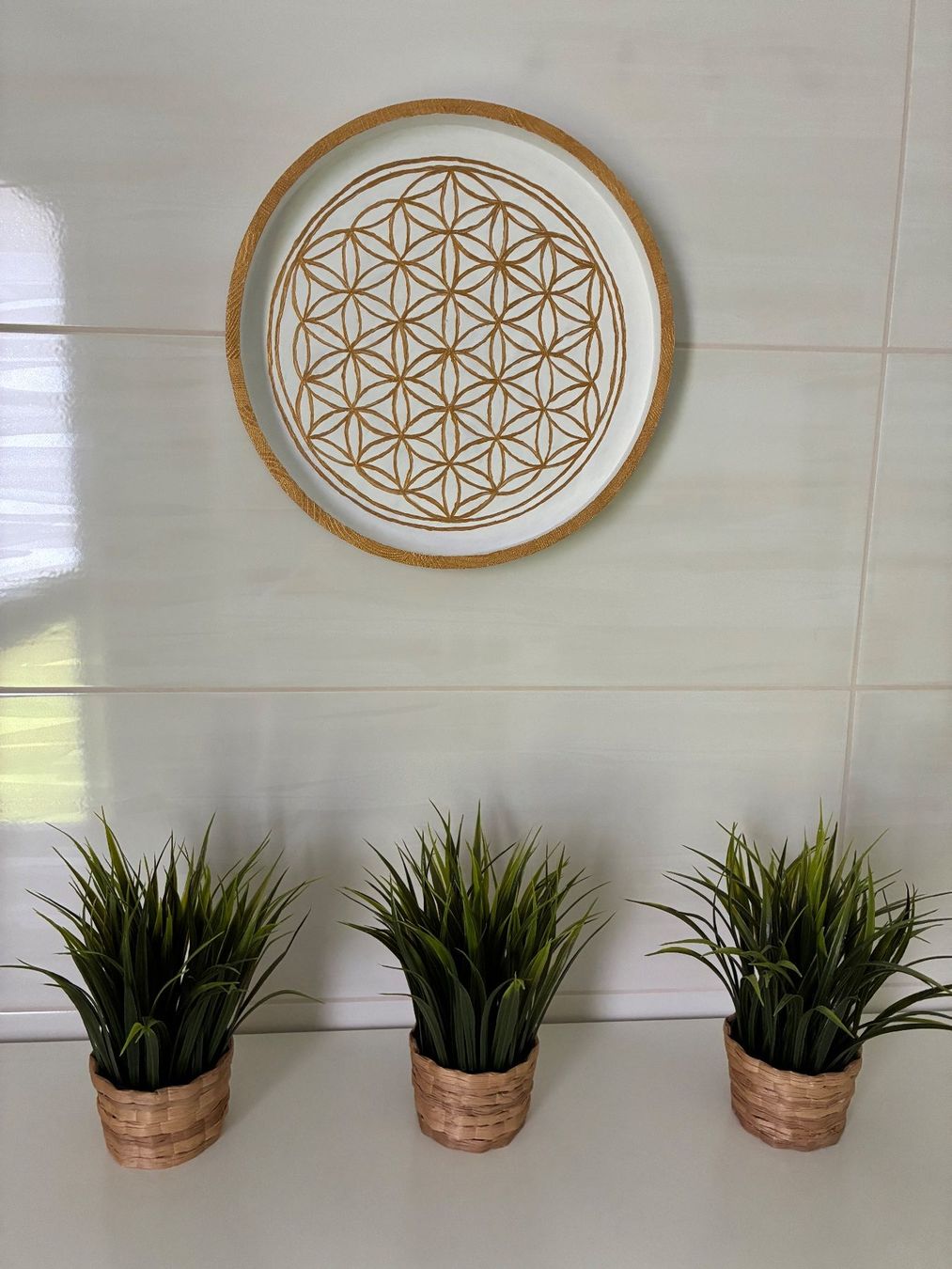 Foto & Immagini: Holzbild Blume des Lebens, handmade, 30cm – Usato da Frick venduto da sandra037 8