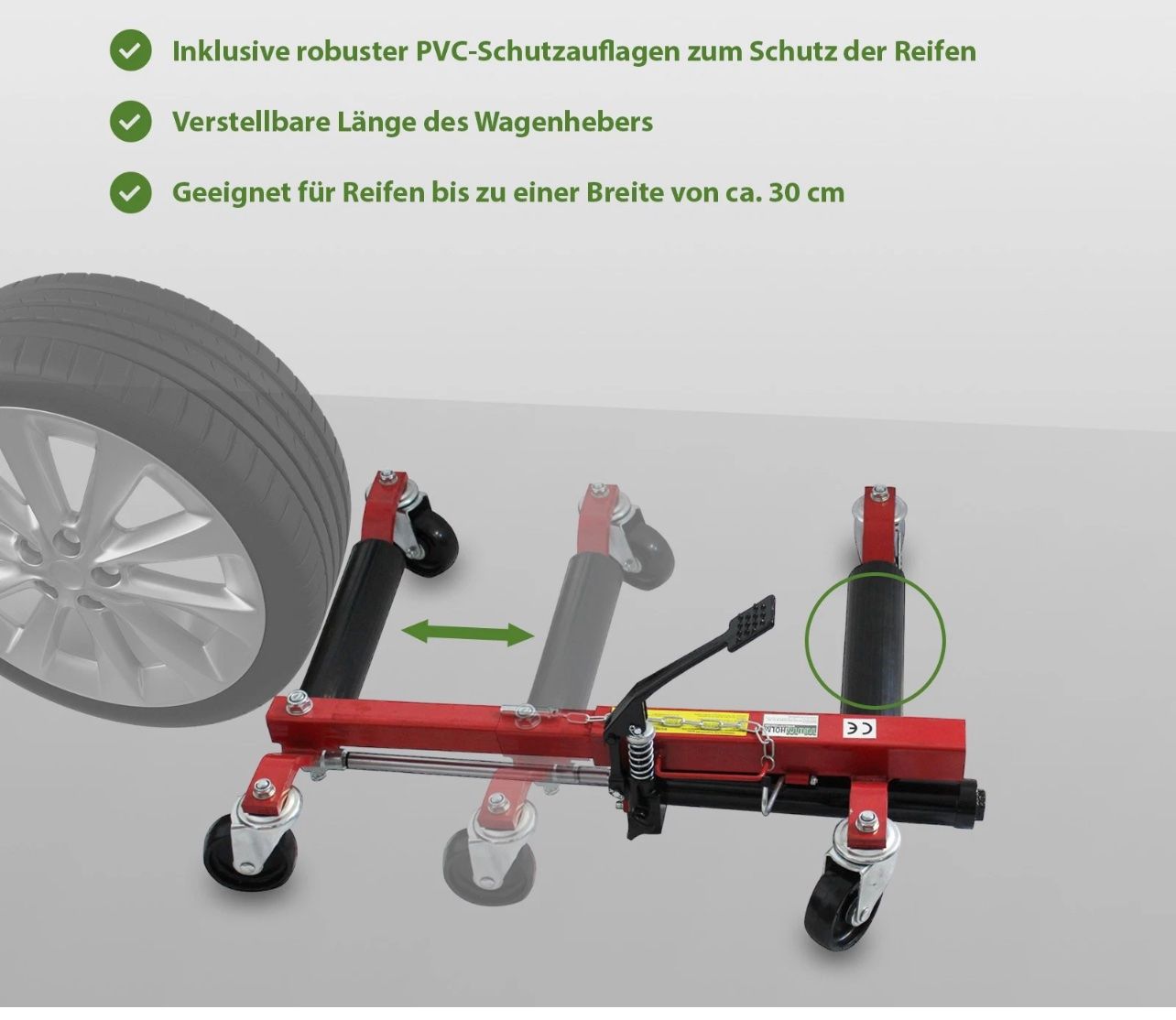 Alle Werkzeuge: 2x Rangierhilfe Wagenheber Rangierheber hydraul Rangierrolle – Neu und originalverpackt aus Amriswil von JaJa-Express 4