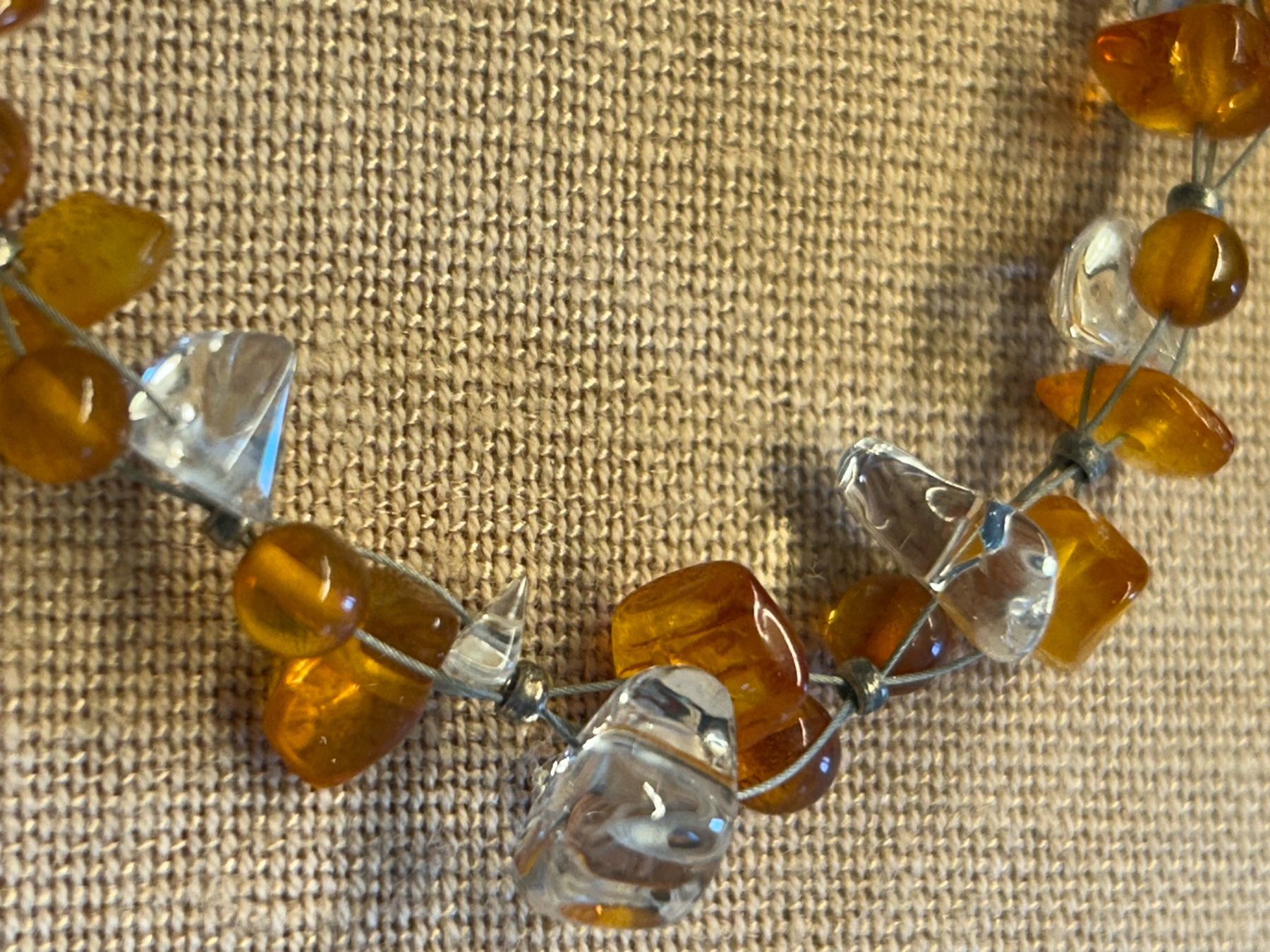 Catenine: Edle Halskette Bernstein/Bergkristall mit Ohrstecker – Nuovo (secondo la descrizione) da Boswil venduto da LuziaB01 4