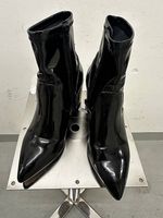 Lack Stiefeletten schwarz Grösse 38