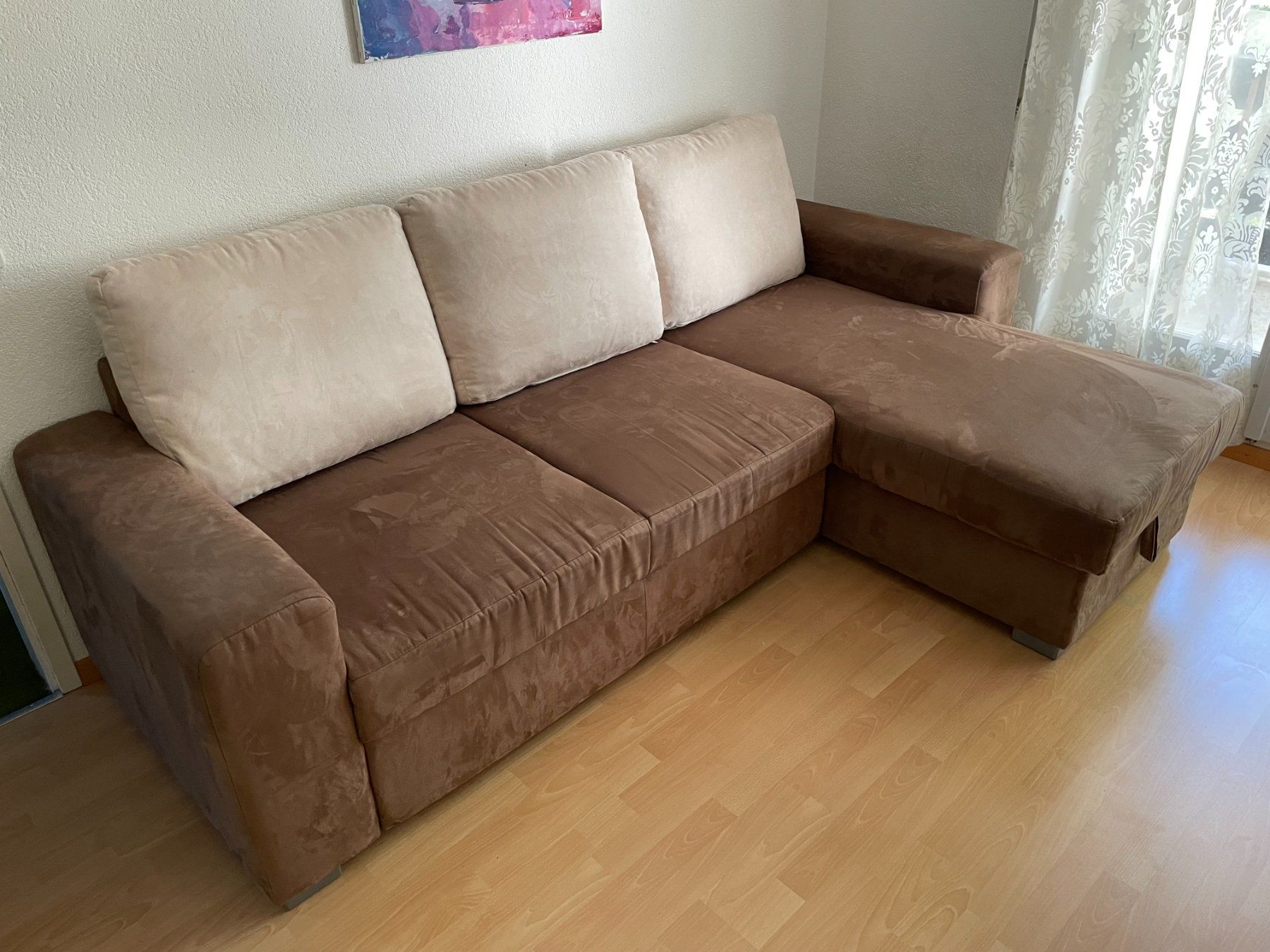 Sofas: Ecksofa, Bettsofa mit Récamiere rechts – D'occasion à Aesch ZH par 19fish58blue