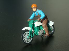 Britains Motocross Motorrad Töff mit Fahrer 70er cool
