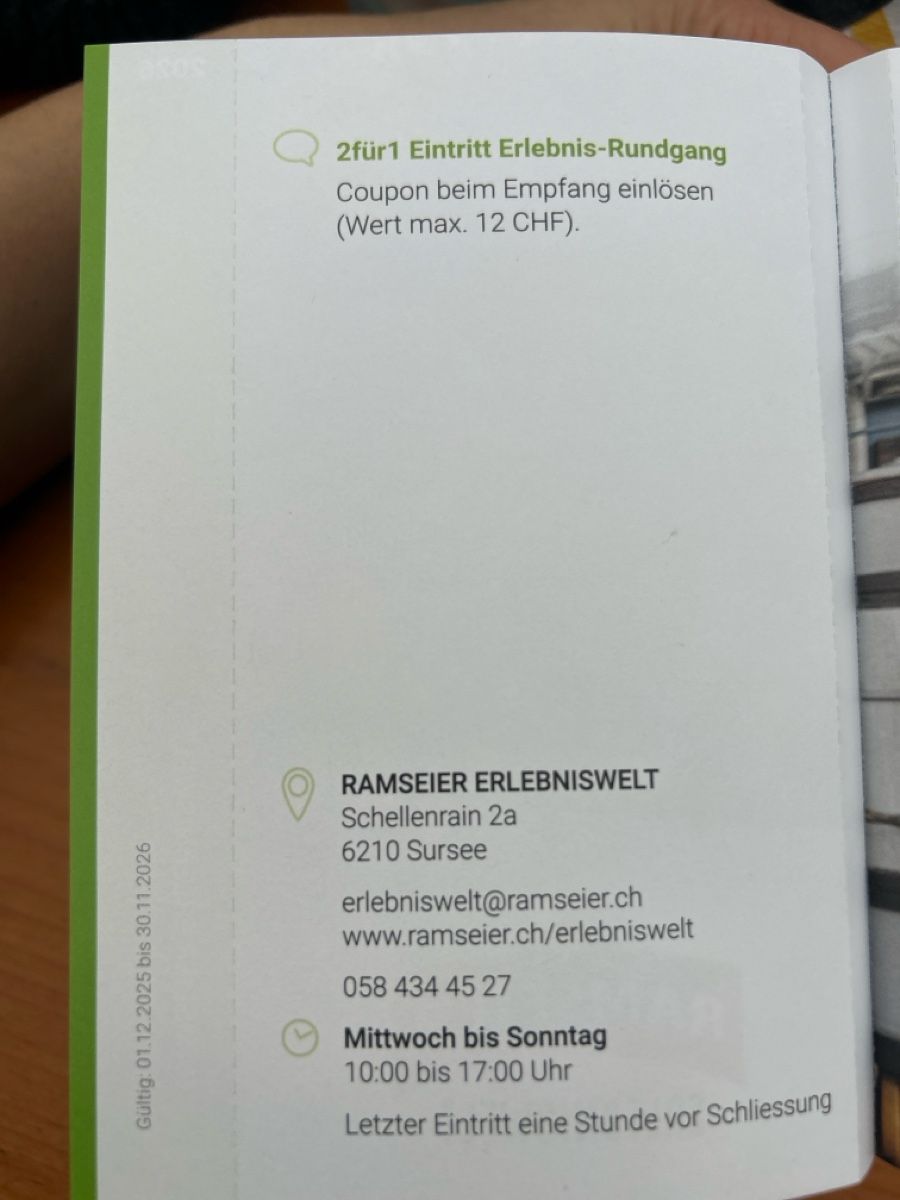2 für 1 Ramsel Erlebniswelt Sursee Gutschein bis 2026! (Neu (gemäss ...