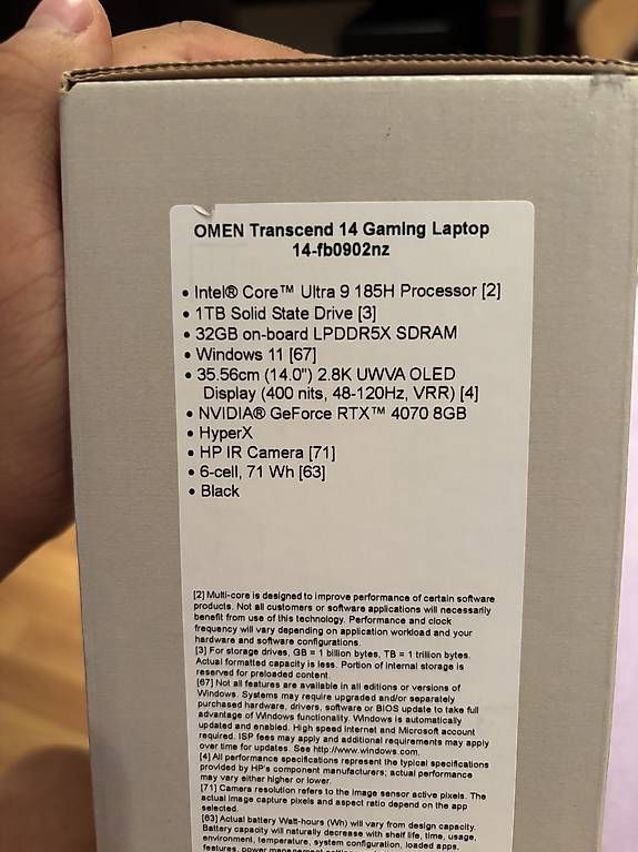 Notebook: OMEN Transcend 14 Gaming Laptop – Usato da Rüti ZH venduto da gia_j7cn 3