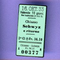Billett  Schwyz - Chiasso