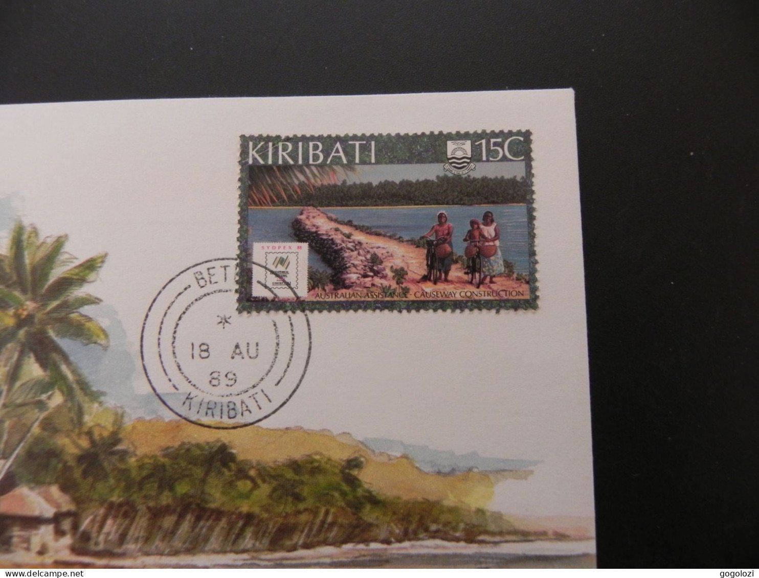Tutti le monete: Münzbrief Kiribati 2 Dollars 1989 – Usato da Biel/Bienne venduto da Gogolozi 2