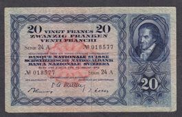 20 Franken Banknote Heinrich Pestalozzi 20.01.1949