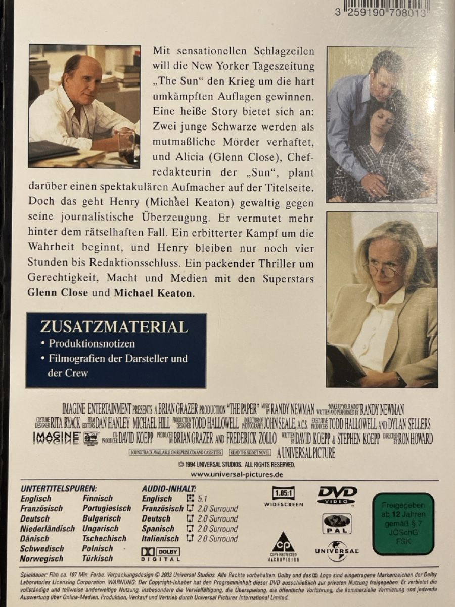 Tutti i DVDs: Schlagzeilen (1994) – Usato da Waldenburg venduto da Mimily33 1