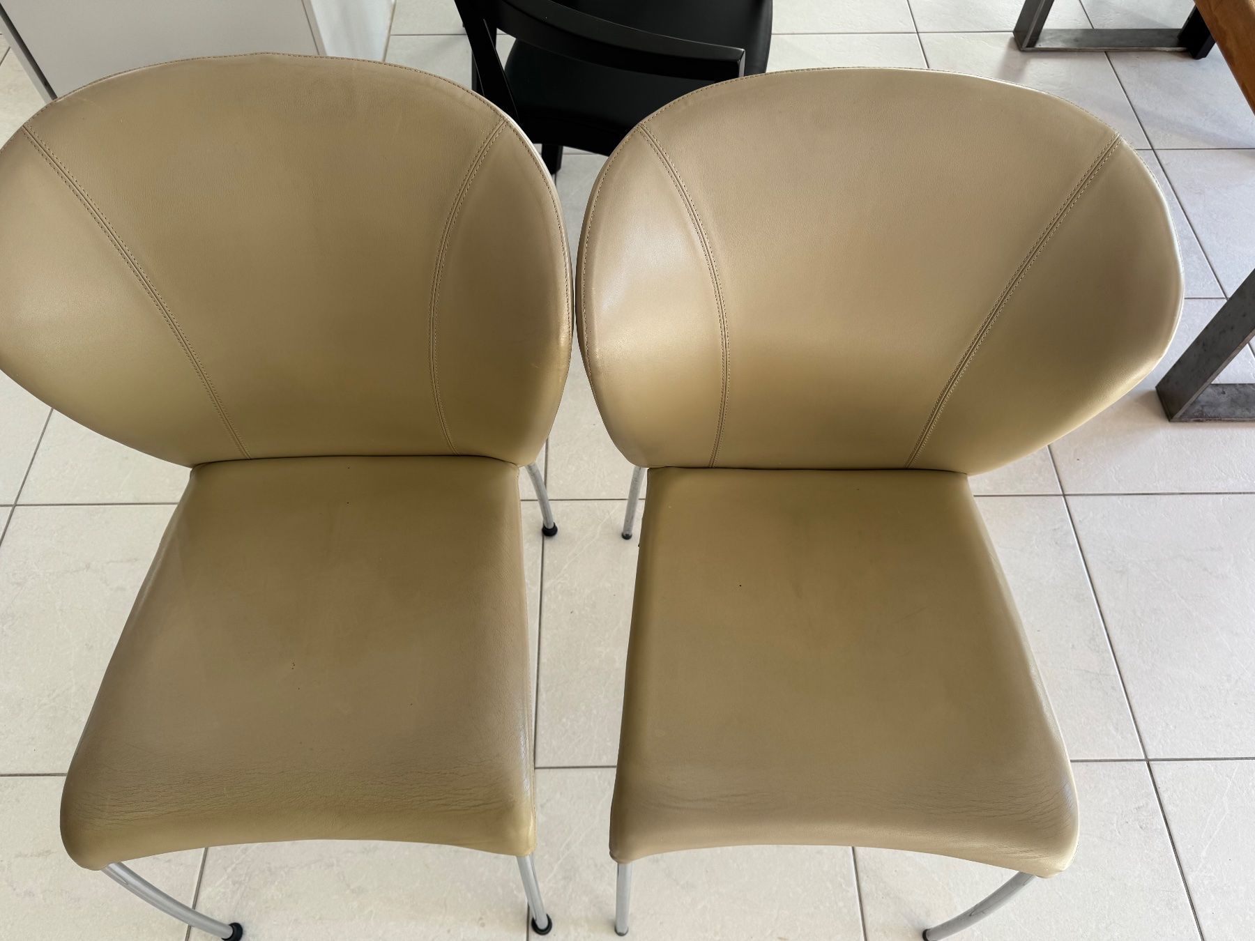 Stühle: 2 Montis Leder Stühle Farbe Beige – Gebraucht aus Kefikon ZH von Gary97 3
