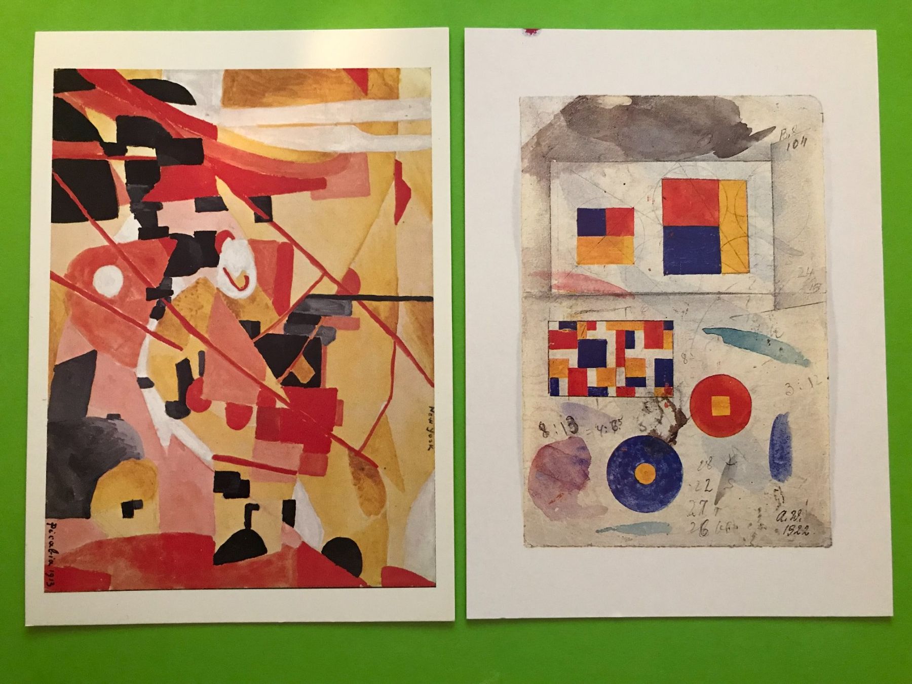 Cartoline postali: 2x Postkarten Andor Weininger & Francis Picabia – Usato da Luzern venduto da mey_s13