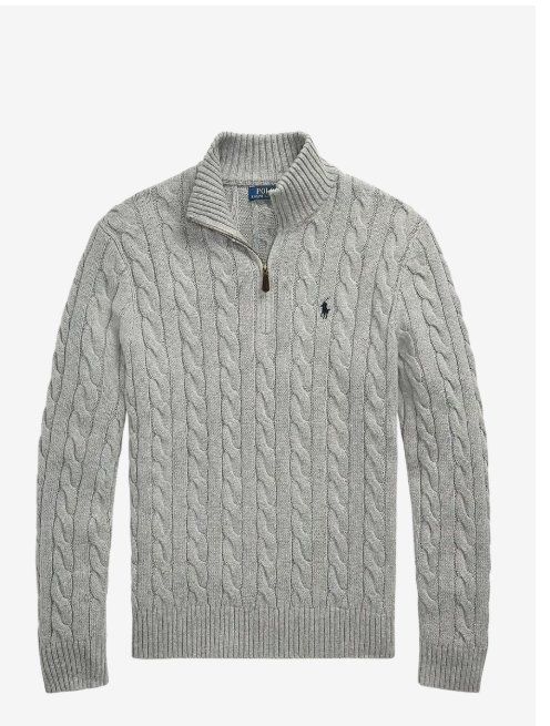 Ralph Lauren Pullover & Sweatshirts: Ralph Lauren, Quarter-Zip Pullover, Cable-Knit Cotton – Gebraucht aus Gutenswil von tob_h7nq 1