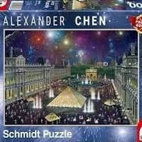 Puzzle " Feu d'artifice sur le Louvre" 1000 pièces, Schmidt
