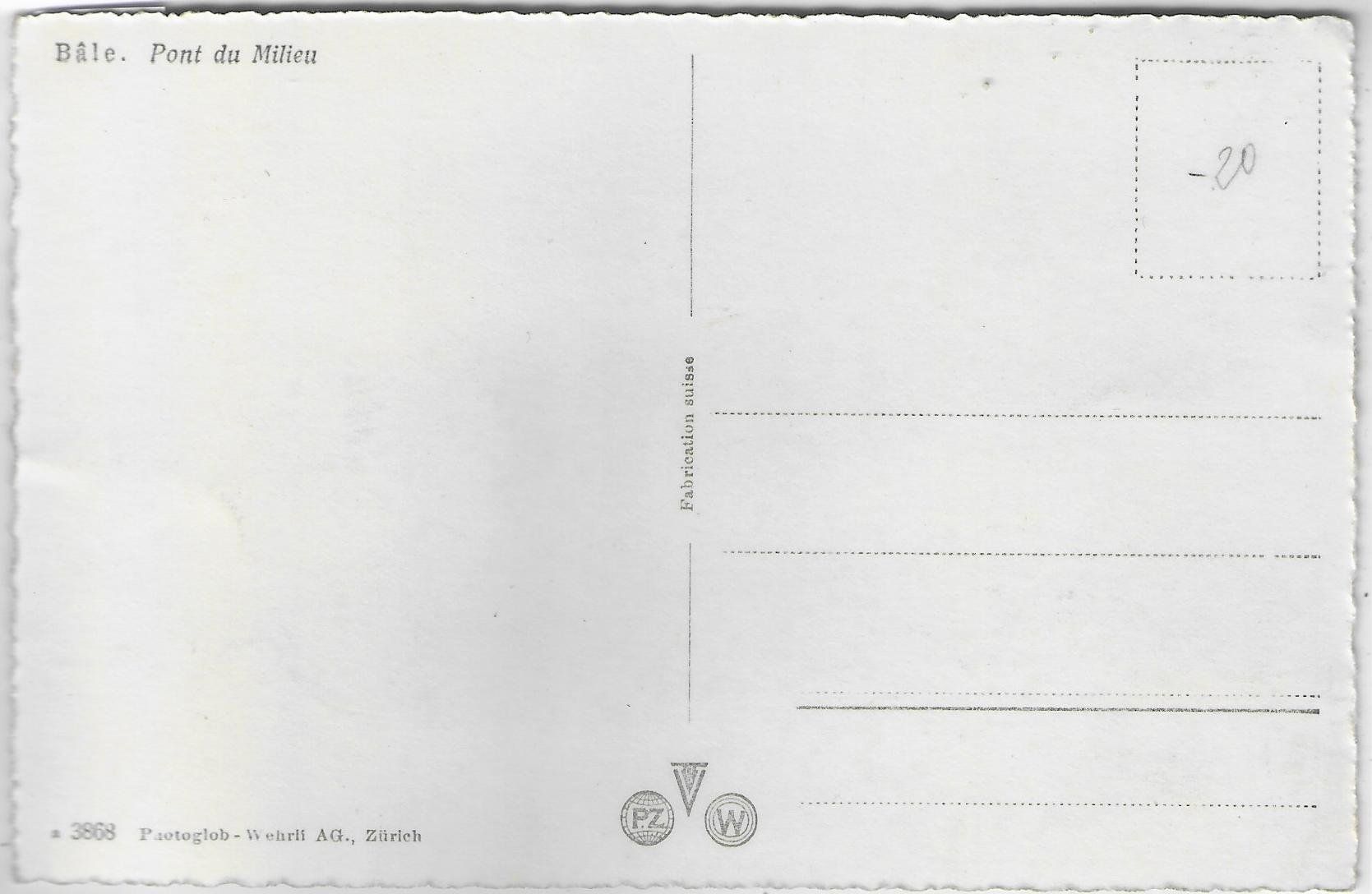 Cartoline postali: Basel - Mittlere Brücke mit Schiff – Usato da Ettingen venduto da Kartenplanet 1