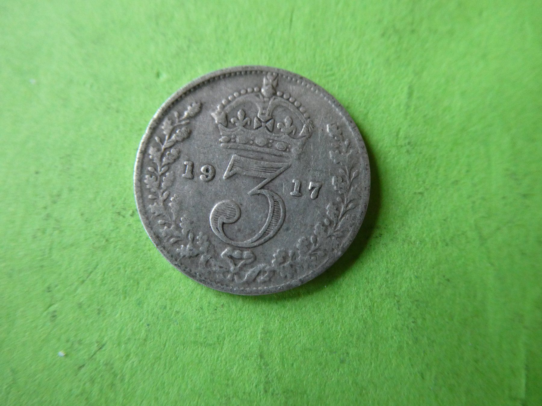Tutti le monete: Grossbritannien 1917, 3 Pence  - Silber – Usato da Hinterforst venduto da Rohusri
