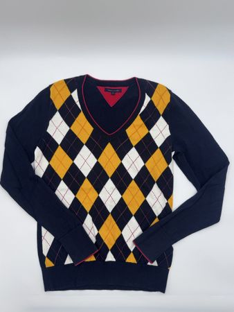 Tommy Hilfiger Argyle Pullover, Grösse M - Top Zustand