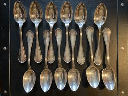 Cuillère dessert Loffel Jezler 800 Argent Silber antik
