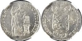 NEDERLANS INDIE ZEELAND 10 Stuiver (1/2 Gulden) 1791 VOC