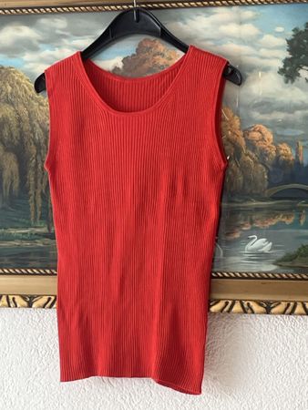 Ripp-Top Jelmoli rot💯Seide GrS Gereinigt Top(K7