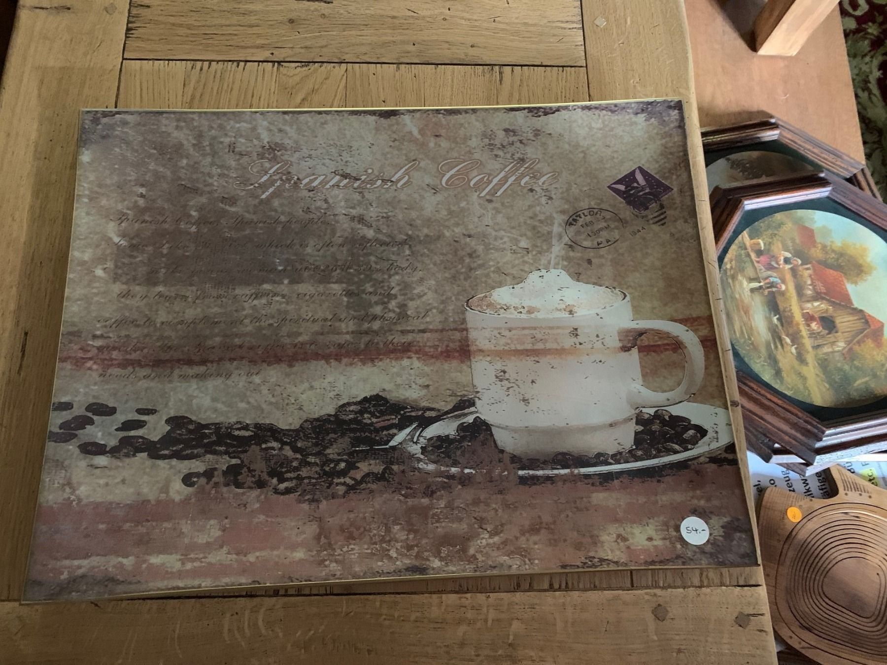 Piatti di portata: Schale, Glas Glasplatte mit Cappuccino – Usato da Koblenz venduto da Forellenteich 1
