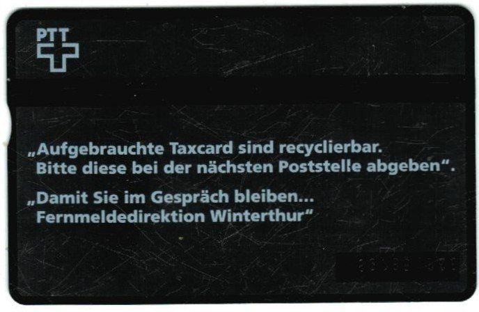 Schede telefoniche: Taxcard Fernmeldedirektion Winterthur – Usato da Zürich venduto da Tolima194 1